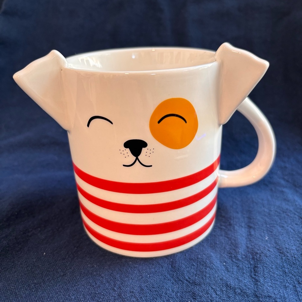 Parker Lane Doggy Dog Mug Puppy With Sculpted Ears Stoneware 16 Dog Lovers EUC